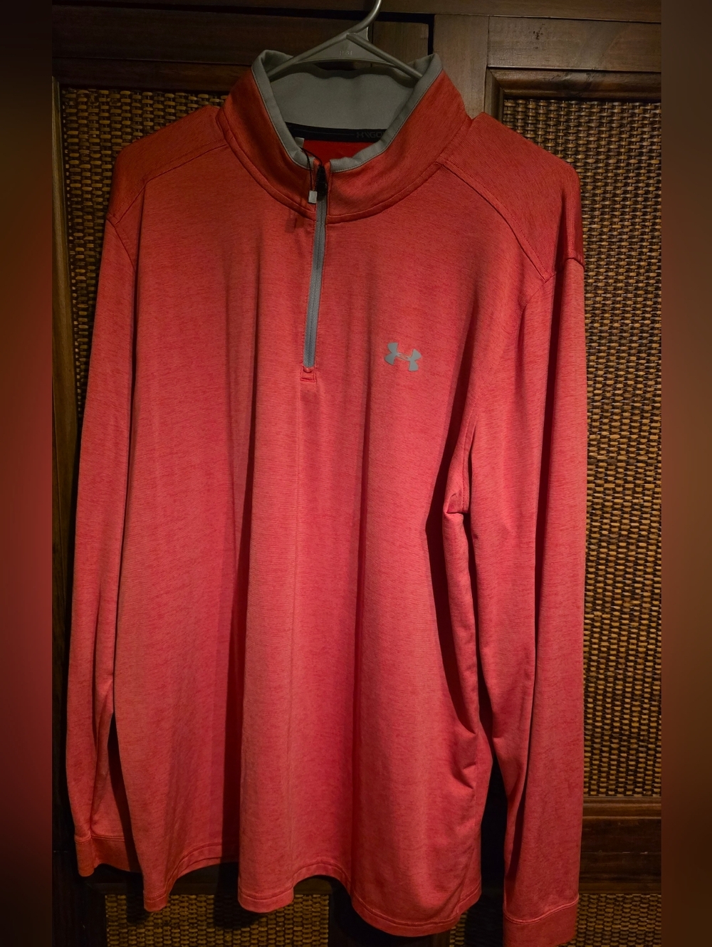Under Armour Men’s Red Quarter-Zip Performance Pullover XL EUC